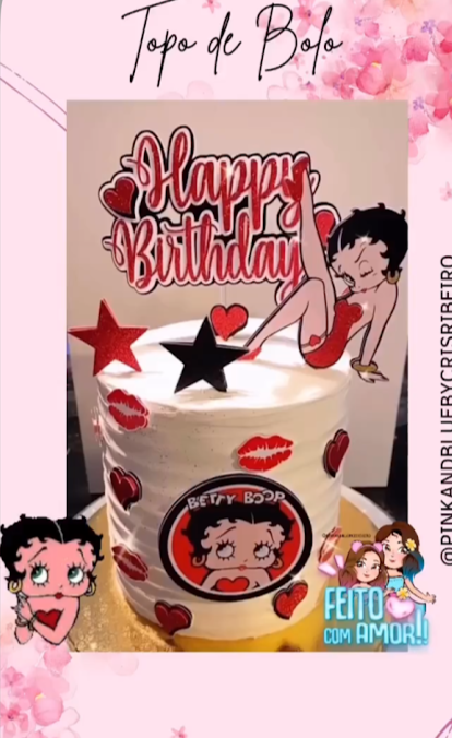 Topo de bolo Betty Boop