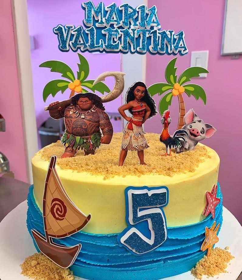 Topo de bolo Moana