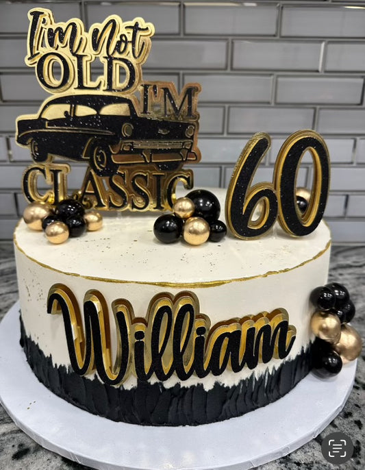 I’m not old I’m CLASSIC ** gold and black Balls isn’t included **