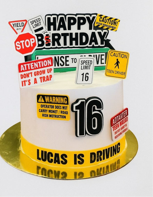 LICENSE TO DRIVE HAPPY BIRTHDAY CAKE TOPPER