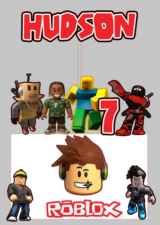 Adorno para tarta de niño Roblox