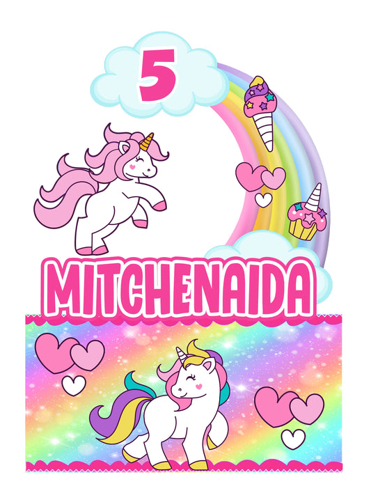 Topo de bolo para meninas Safari de animais