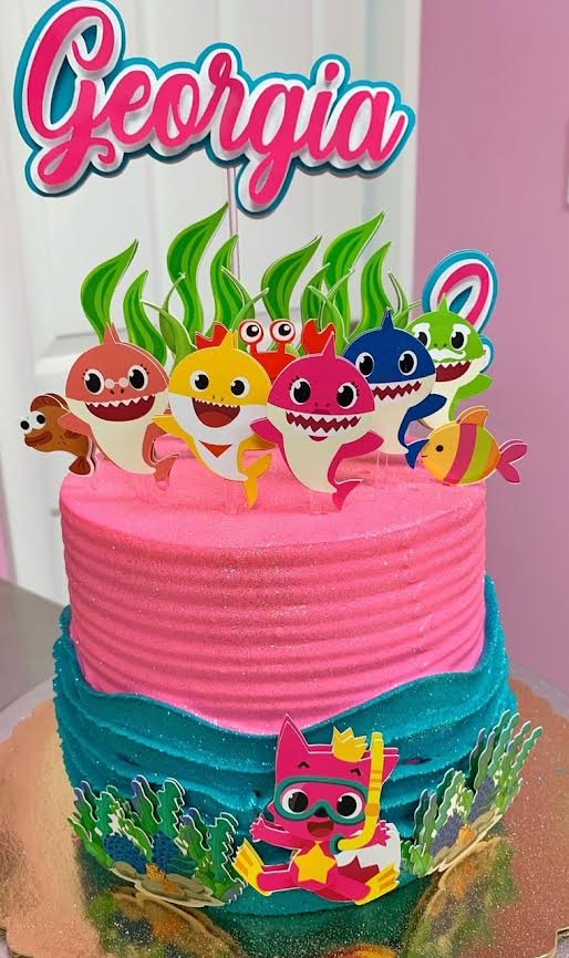 Baby Shark Girl Cake Topper