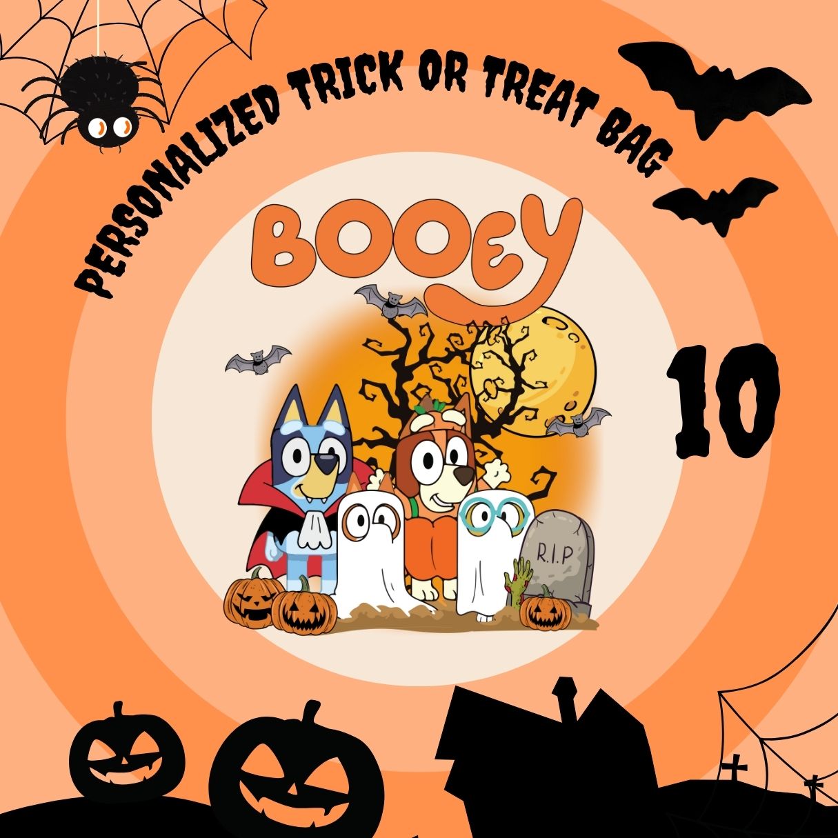 PERSONALIZED TRICK OR TREAT BAG BLUEY