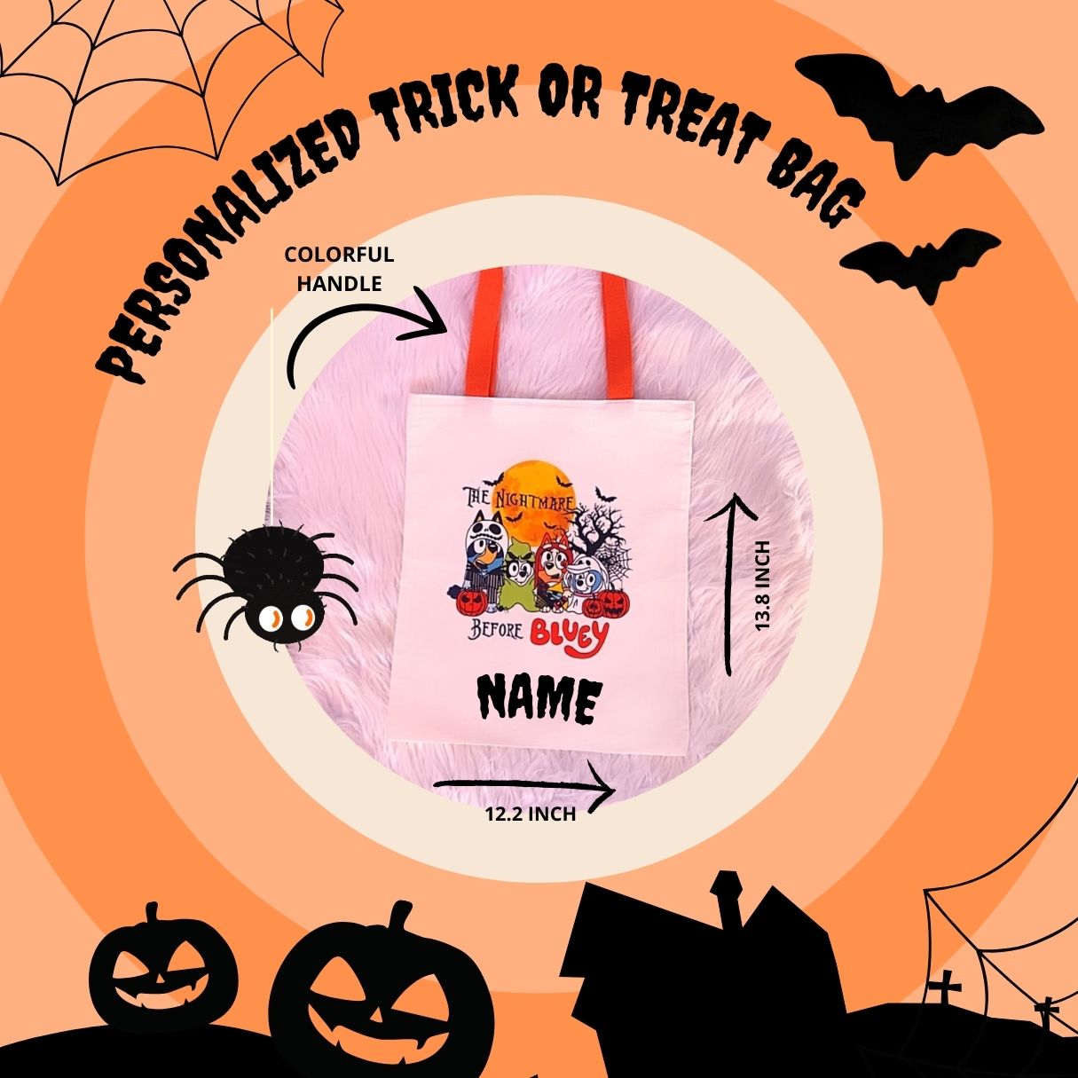 PERSONALIZED TRICK OR TREAT BAG BLUEY