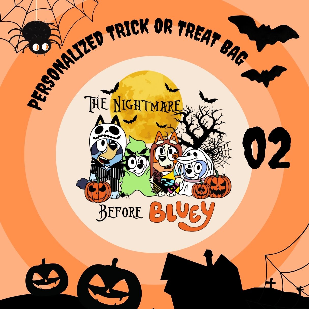 PERSONALIZED TRICK OR TREAT BAG BLUEY