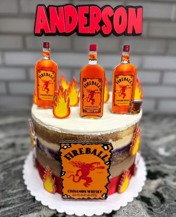 Fireball Cake Topper