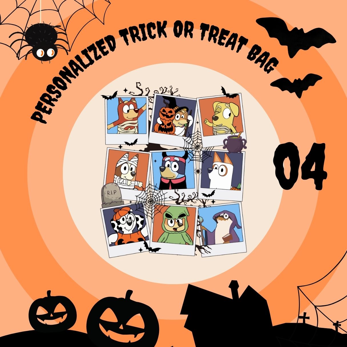 PERSONALIZED TRICK OR TREAT BAG BLUEY