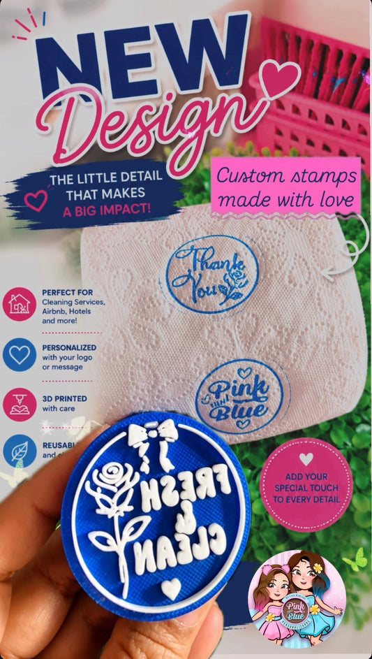 Custom House Cleaning Stamp | Personalized Logo Embosser, Toilet Paper Branding