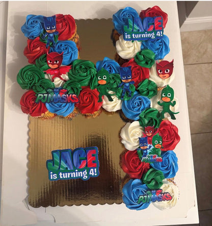 * PJ MUSKS CUPCAKE FOR NUMBER *